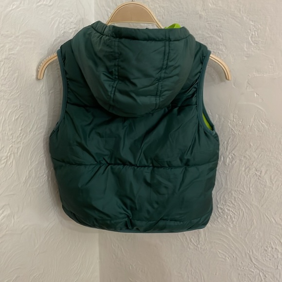 MANGO KIDS Boy's Quilted Hooded Vest Size M 8-9 in Green - Picture 4 of 6